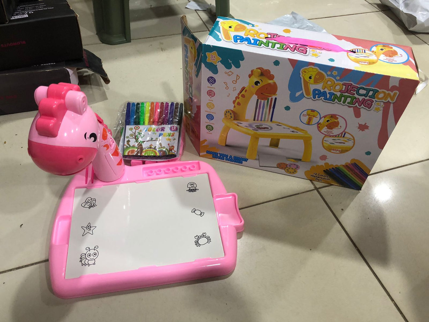 LED Projector Art Painting Table for Kids