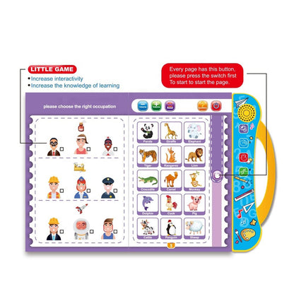 Preschool Learning Book ,Alphabets, Numbers, Animals & Music & Touch Features,